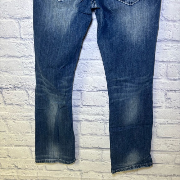 Miss Me Jeans Mid Rise Easy Boot Metallic Embellished Rhinestones Curvy Blue 29 - Picture 12 of 16